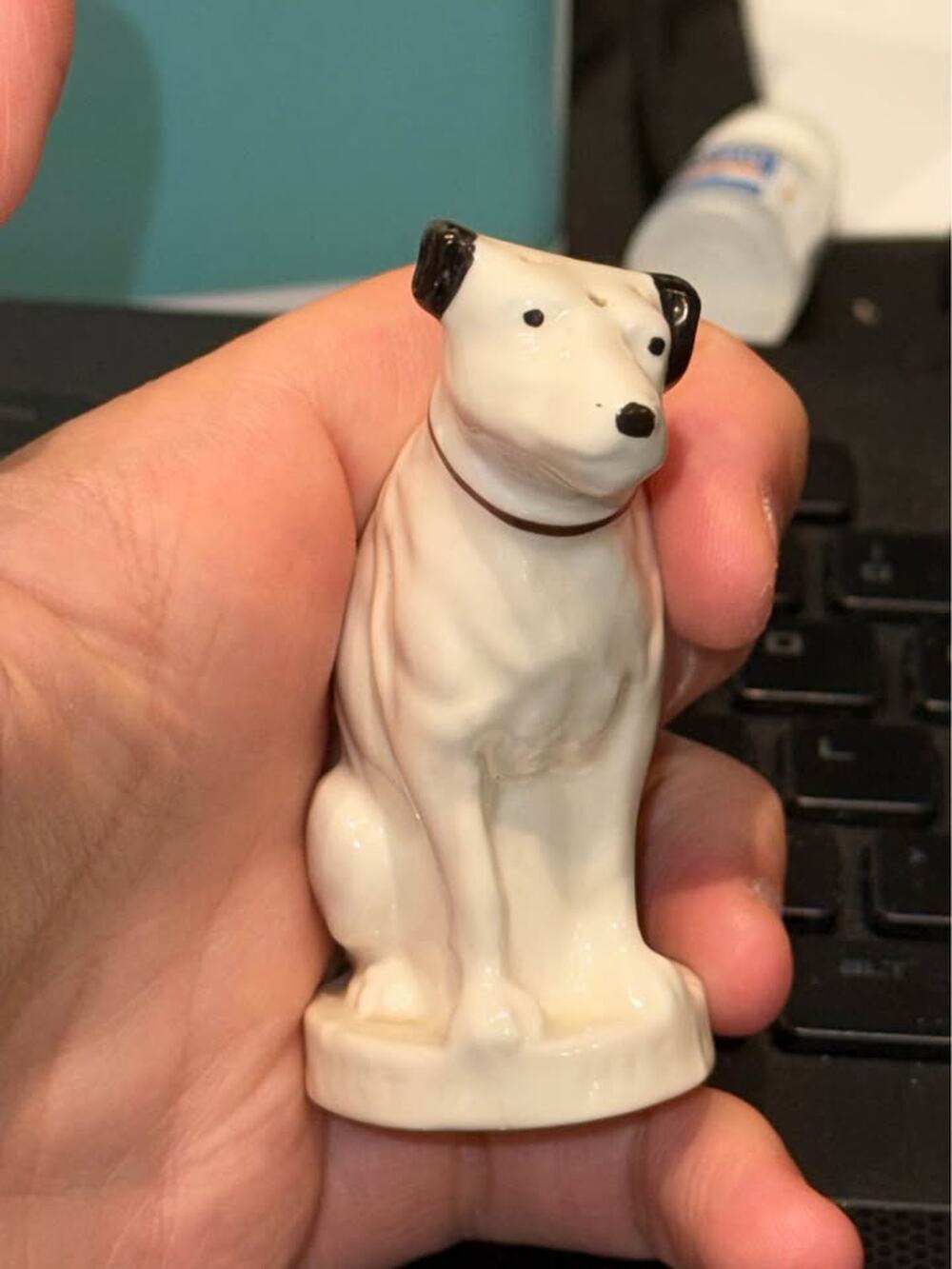 Vintage LENOX Ceramic Nipper Dog Salt Pepper Shaker RCA Mascot Figure